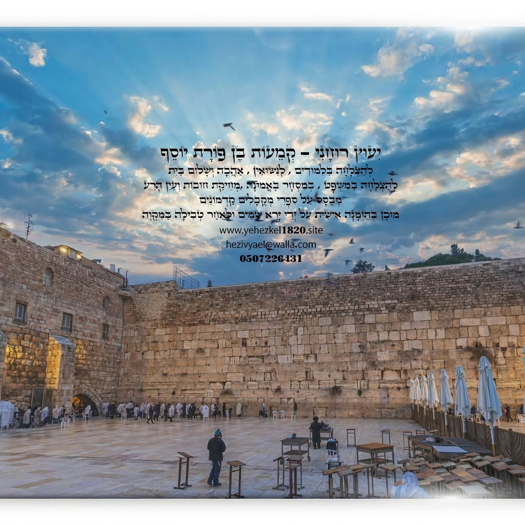 יִיעוּץ רוּחָנִי — קָמֵעוֹת בֶּן פּוֹרָת יוֹסֵף